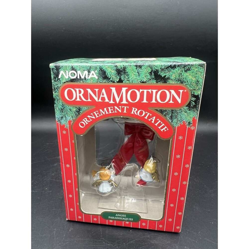 Vintage NOMA ORNAMOTION Ornament 1989 Heavenly Angels New in Open Box